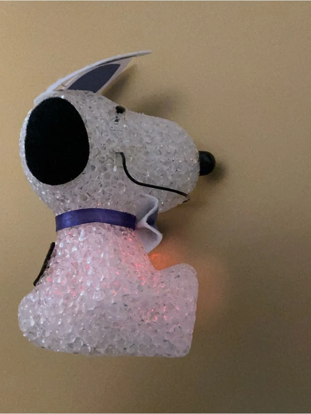 Bunny Ears Peanuts Snoopy Decorative Light Up Figurine